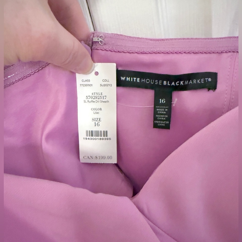WHBM Lilac Ruffle Dress 16 - Picture 2 of 6